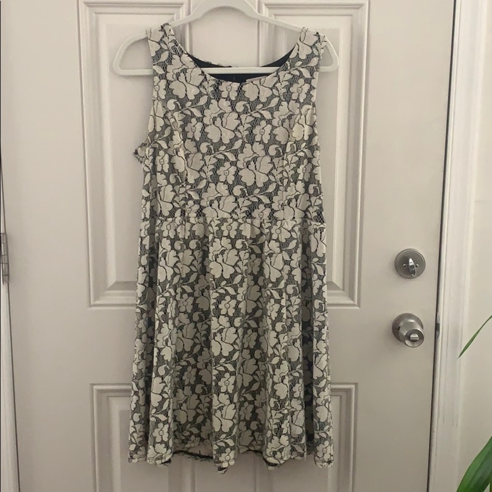 Xhilaration Lace Black & White Dress